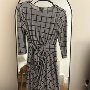 Checkered Black and White Dress